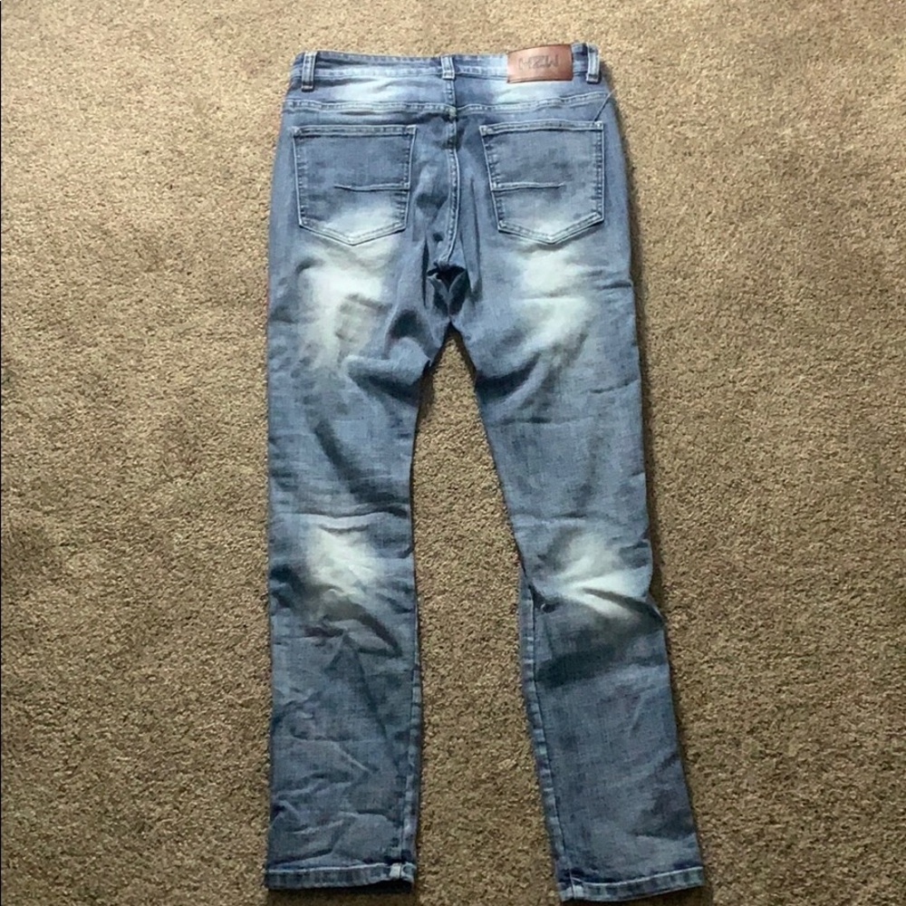 Men’s Striped Ripped Jeans - Picture 3 of 5